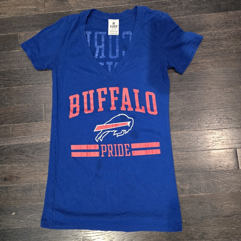 NFL Y2K Victoria's Secret PINK - Buffalo Bills V-Neck T-Shirt - SZ XS